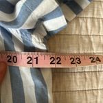 L. L. Bean classic white blue striped organic cotton button down boxy shirt M​​ Size M Photo 7