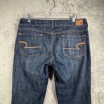 American Eagle Artist Crop Jeans Womens 12‎ Blue Stretch Mid Rise Casual Photo 4