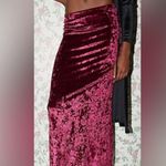 Kimchi Blue Kimchi & Blue  Dominique Velvet Maxi Skirt in Maroon; size S Photo 0