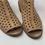 Loeffler Randall Ione Beach Tan Leather Perforated Peep Toe Ankle Bootie Shoe 6 Photo 3