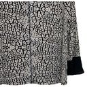 Anne Klein  long sleeved black and white animal print wome's blouse XL‎ Photo 3
