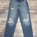 Old Navy Medium Dahlia Wash High Rise OG Loose Distressed Straight Leg Jeans 8 Photo 0