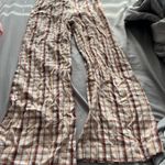 Petal and Pup  Brown Plaid Wide Leg Linen Pants. size small Photo 8
