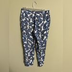 Ralph Lauren  LRL Paisley Pull On Pants Casual Summer Beach Womens  Size 8 Blue Photo 1