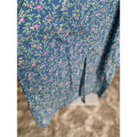 Cherokee Vintage  Cotton Cottagecore Dress Midi Ditsy Floral Blue Romantic Spring Photo 5