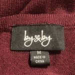 By & By Long Sleeve Knit Ribbed Mini Sweater Dress Burgundy NWT Medium #1117G3J Red Photo 8