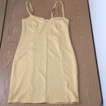 Forever 21 Womens  pale yellow mini dress Very Stretchy Soft Size Small Photo 4
