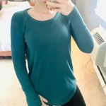 Chaser teal ribbed thermal long sleeve top Photo 2