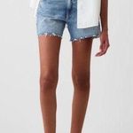 Gap  Classic Raw Hem Medium Wash Jean Shorts Photo 0