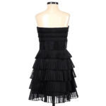 White House | Black Market  | Black Tiered Ruffle Strapless Formal Dress Size 2 Photo 1