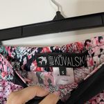 Valery Kovalska Pink Python silk drawstring straight leg lounge pants size small Photo 3