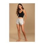 Free People Cozy Soft Comfy Casual Harem Lounge Sweat Shorts in Light Grey XS Photo 2