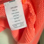 J.Crew neon orange linen knit pullover sweater oversized L/XL Photo 6