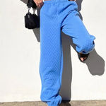 Princess Polly  Arabella Blue Quilted Sweatpants Women’s 4 Photo 0