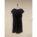 J.Crew  Short Sleeve Slip Dress Womens 8 Black Short Little Black Dress Evening Photo 3