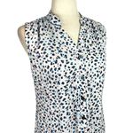 CAbi Camilla Leopard Print Blue Sleeveless Button Up Shirt Dress 5233 Size XS Photo 7