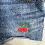 Levi's Levi’s 501 Cherry Embroidery Cut Off Jean Shorts 27 Button Fly Photo 5
