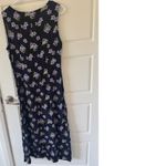 90s Vintage White Stag Womens Long Black Floral Gauzy Crinkled Maxi Dress sz 12 Photo 2