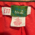Anthropologie  Ett Twa Womens 4 Orange Bell Sleeve Blouse Jacket Boho Embroidered Photo 5