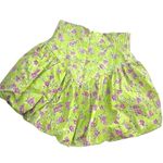 NWT ZARA Pistachio floral print high waist bubble skort sz S Green Photo 3