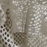 Anthropologie  Eclipse Eyelet Skirt white Size 4 Photo 4