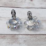 Vintage Clip On Earrings Beaded Cluster Photo 4