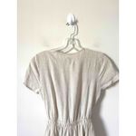 Princess Polly Prince Polly Front Tie Low Cut Linen Romper Tan Size Small Photo 4