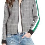 Current/Elliott Current Elliott Linen The Dassen Jacket In Plaid Black Size 0 Photo 0
