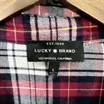 Lucky Brand Plaid Button Shirt Womens Large Red Western 90s Grunge Preppy Casual Photo 1