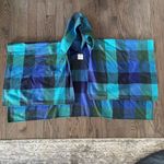 AVOCA the Mill Wool Hooded Checkered Cape Blue Size undefined Photo 1