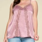 Oddi Satin Lace Sleeveless Camisole Woven Tank Plus Size 2X Adjustable Feminine Photo 0