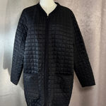 Athleta  Quilted Bomber Jacket Black Zipper Pockets Long Sleeve XL Photo 0