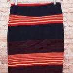LuLaRoe | Cassie Pencil Skirt Navy/Red Stripes Photo 1