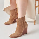 DV by Dolce Vit Dolce Vita Wedge Ankle Booties Tan Suede Photo 0