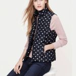 Colebrook Essentials LOFT black and white polka dot puffer vest size small NEW Photo 0