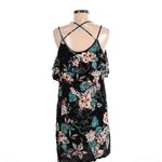 Magnolia Black Floral Mini Dress Orange Size M Photo 1