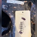 Chris & Carol Chris & Carol Women's XL Gray Floral Rayon Sweatheart Neck Romper NWT Photo 6