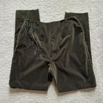 W By Worth Worth Woman’s Dark Green Velour Pants with Embroidery around the side zipper, Sz 6P Photo 8