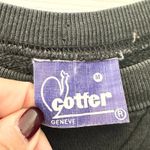 Cotfer Washed Black Relaxed Shoulders Swiss Tradition Embroidered Sweatshirt M Size M Photo 2