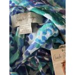 Charlie Paige  Resort Dress Blue‎ Purple White Paisley Fringe Sheer NEW One Size Photo 7