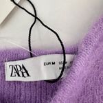 ZARA NWT Women's Alpaca Wool Blend V-Neck Bralette Crop Top Purple Size Medium Photo 3