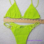 Aila Blue New Set! Free People x  lime green‎ bikini, top size S, Bottom size M Photo 4
