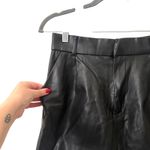 ZARA Faux Leather High Waisted Shorts Black Medium Photo 3