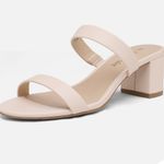 Dream Paris Women's Low Chunky Heel Sandals Open Toe Two Strap Heels Photo 2