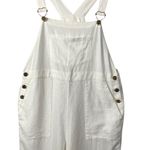 Stoney Clover Lane  x‎ Target Linen Blend Overalls Women's M White Pockets Photo 3
