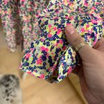 FRANK & ELIEEN Hunter Linen Button Front Dress In Neon‎ Floral Size Small Pink Photo 6