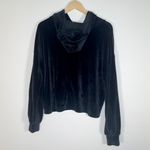 Wild Fable | Black Cropped Velvet Sweatshirt | Medium Photo 1