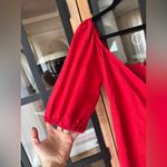 Abercrombie & Fitch Abercrombie Tall Linen mini wrap dress Puff short Sleeves tie front vneck Photo 7