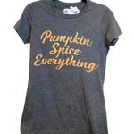 Bella Canvas Pumpkin Spice Everything Gray Size Large Graphic Short Sleeve Slim T-Shirt Photo 0