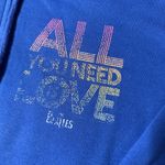 The Beatles “All You Need Is Love” blue zip up hooded sweatshirt size XL Photo 1